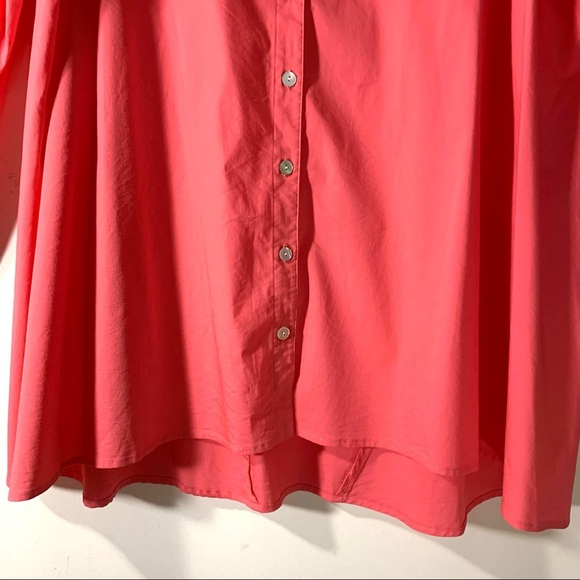 Finley Coral Button Front Tunic Blouse - Picture 3 of 9